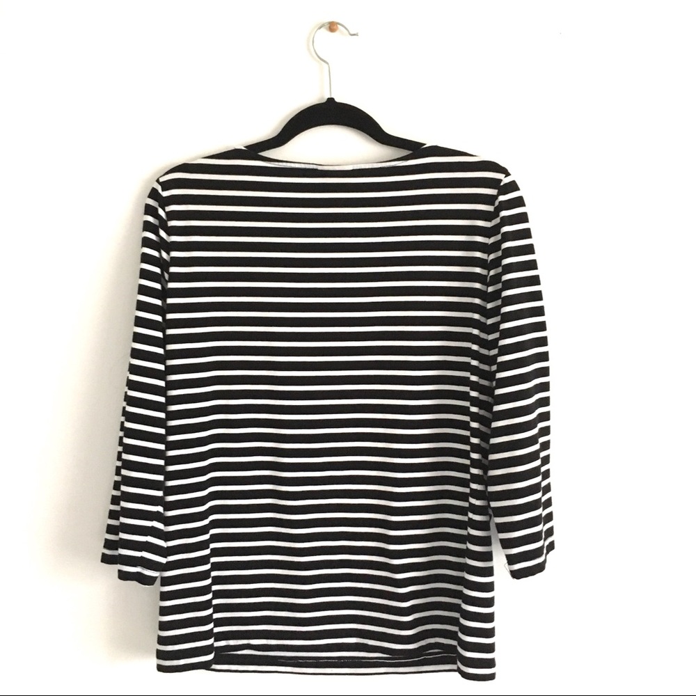 Ruby Rd. Basic Black & White Striped Tee - image 2